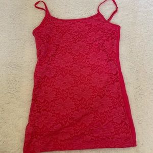 Pink spaghetti strap shirt